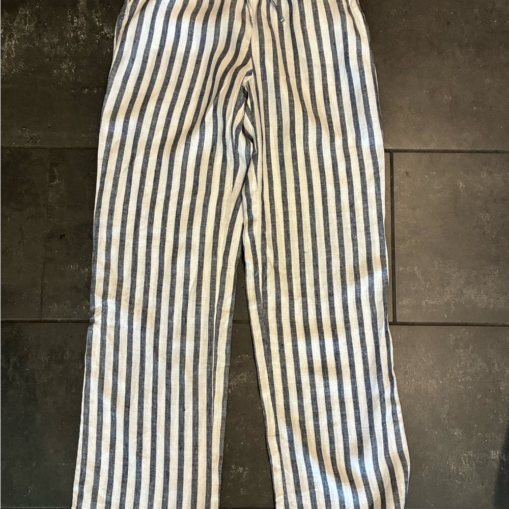 Chapter Navy and White Striped Pants